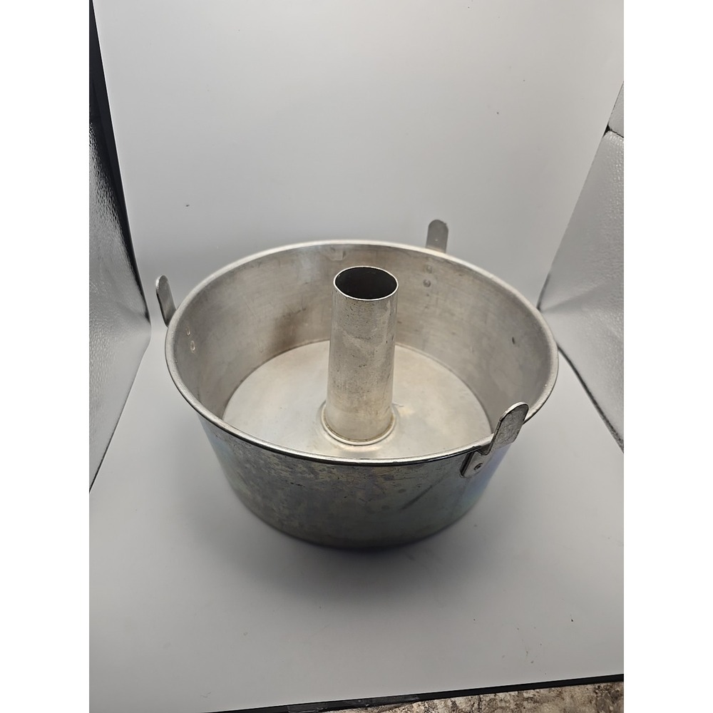 Angel Food Cake Pan Round 2 pc Aluminum Tube Baking Priscilla Ware